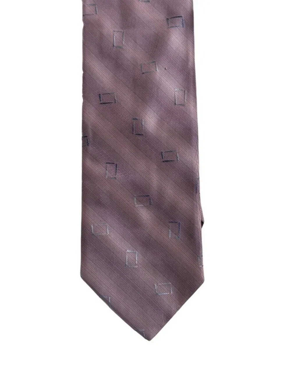Dion 100% Italian Silk Tie Pink Geometric Pattern Handcrafted in Canada